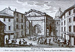 « Piazza di Pescaria », gravure de Giuseppe Vasi, 1752.