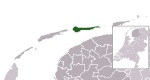 Carte de localisation d'Ameland