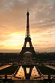 巴黎鐵塔的日落景色