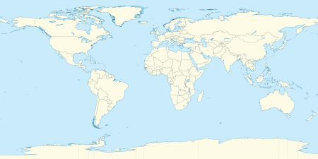 Cabra på en karta över världen