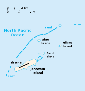 Carte de l'atoll Johnston