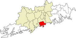 Location in the region of Uusimaa