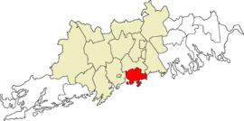 Location within the Uusimaa region and the Greater Helsinki sub-region