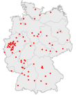 Разположението на големите градове в Германия
