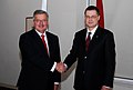 President Bronisław Komorowski with Valdis Dombrovskis (2010)