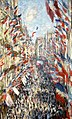La Rue Montorgueil, fête nationale du 30 juin 1878, par Claude Monet, 1878.