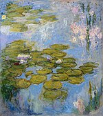 "Water-Lilies" (1916-1919) by Claude Monet - Beyeler Foundation, Basel (W1854)
