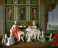 Le grand-duc et la grande-duchesse de Toscane avec leurs enfants au palazzo Pitti (Florence), peint par Wenceslas Werlin en 1773, Kunsthistorisches Museum