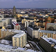 Vue aérienne du quartier du Kallio.