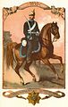 Rider Regiment, 1849. Uniforme avec tabard noir.