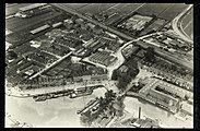 Vue aérienne du sud-ouest de la ville avant la Seconde Guerre mondiale.