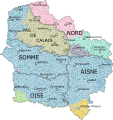 Mapa da rexión Altos de Francia