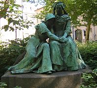 Le Souvenir, statue à Nancy, commémore la perte de l'Alsace-Moselle lors de la guerre franco-allemande de 1870.