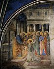 Fresque de la chapelle Nicoline réalisée par Fra Angelico : L'ordination de saint Étienne comme diacre par l'apôtre Pierre.