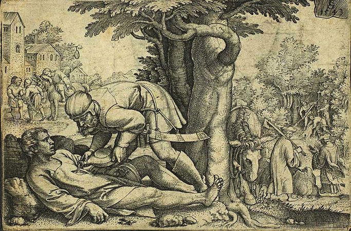 14. Le bon Samaritain, 1543, cat. Bartsch 68.