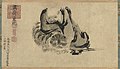 Deux patriarches purifiant leur cœur (détail). Shike (milieu du Xe siècle). Rouleau vertical, encre sur papier. Musée national de Tokyo