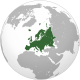 Projection orthographique de l’Europe.