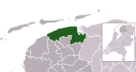 Carte de localisation de Noardeast-Fryslân