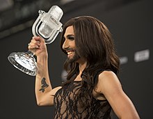 Photo de Conchita Wurst, lauréate du Concours 2014.