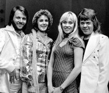 Photo du groupe ABBA, gagnant du Concours en 1974.