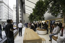 Nouveau design d'Apple store à Union Square, San Francisco