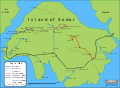 Carte de l'île de Sodor (ou Chicalor), The Railway Series (en) et Thomas et ses amis.