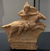 Cavalier parthe armé d'un arc, Ier – IIIe siècles. British Museum.