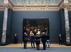 Słynna „Nocna straż” Rembrandta w Rijksmuseum
