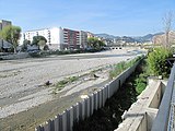 Le Paillon à Nice en amont de la partie couverte