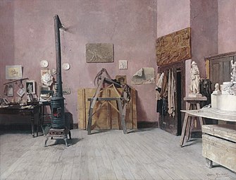 Louis Moeller, Sculptor's Studio, années 1880.