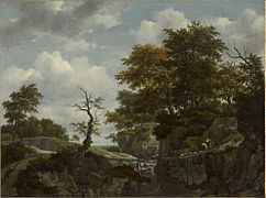 Paysage avec pont, bétail et silhouettes (c. 1660) Clark Art Institute.