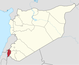 Localisation de Gouvernorat de Qouneitra