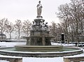 La fontaine sous la neige en janvier 2010.
