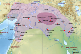 Le royaume du Mittani à son apogée au XVe siècle av. J.-C.