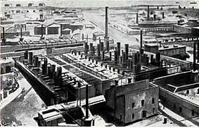 La raffinerie de la famille Nobel à Bakou, fin des années 1880.