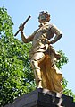 Statue du roi George II (1751) sur la place du Vieux marché (Lé Vièr Marchi).