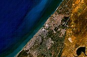 Image satellite des villes de Rabat et Salé
