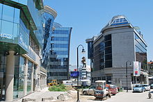 Photographie du quartier des affaires de Skopje