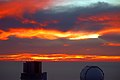 毛納基山上日落的景色