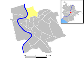 Localisation du rione Campo Marzio sur une carte du Municipio I de Rome.