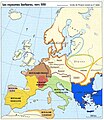 Les premiers royaumes germaniques en Occident.