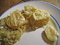 Handkäse, fromage fait à la main, avec « musique » (Vinaigrette et oignons)