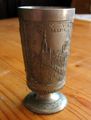 a tin cup with the Gdańsk main city hall motif