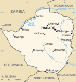Zimbabwe - Mappa