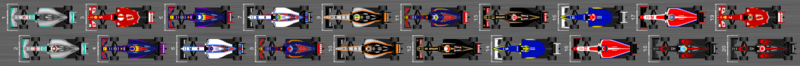Schéma de la grille de départ du Grand Prix du Mexique 2015