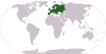Localisation de l'Europe sur Terre.