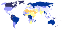 Disponibilité en eau douce dans le monde (2000)
