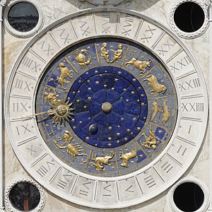 Horloge, place Saint Marc, Venise, à partir de 1500.