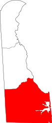 Localisation de Comté de Sussex(en) Sussex County
