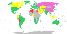 Carte du monde colorée.